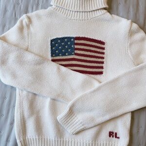 Ralph Lauren turtleneck flag sweater